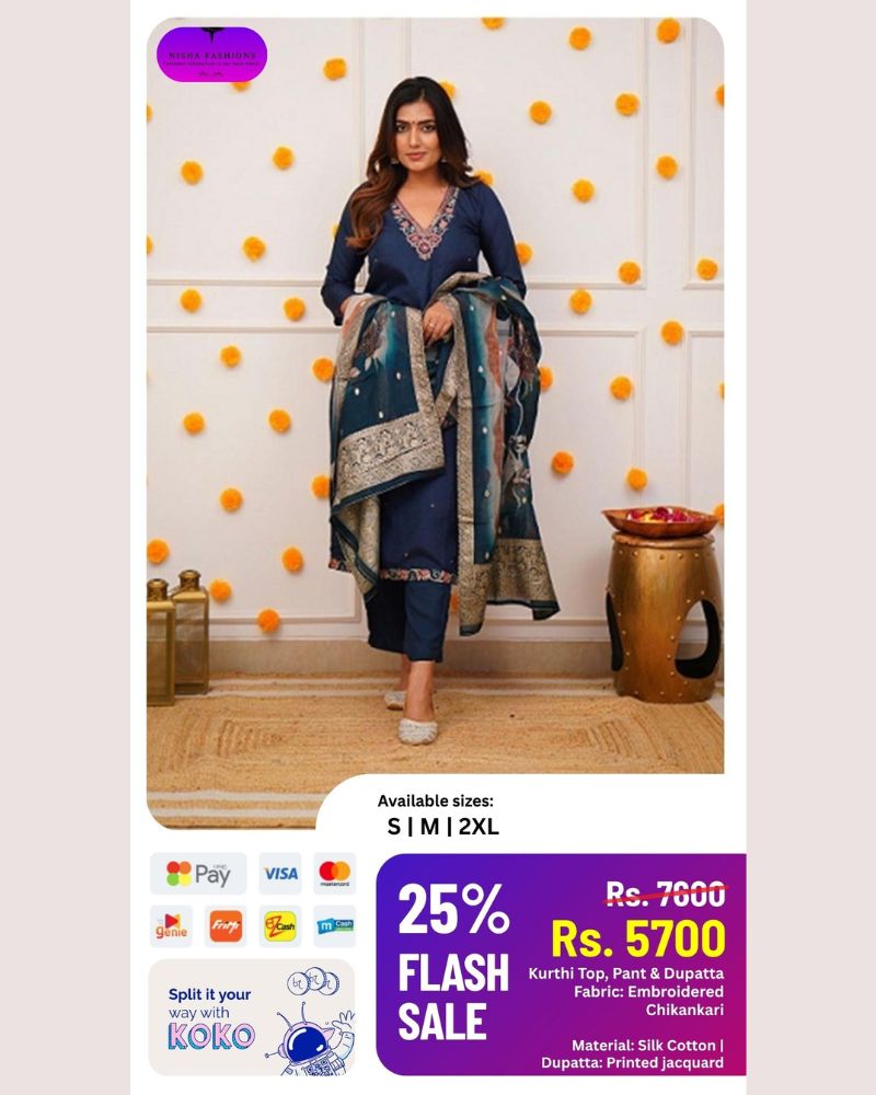 Navya Kurti 15 Designer Embroidered Kurti With Bottom And Dupatta
